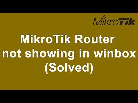MikroTik Router not showing in winbox (Solved)