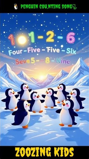 🐧 Penguin Counting Song | Fun Kids Learning Video | Zoozing Kids #shorts
