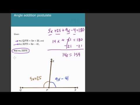 Angle Addition Postulate on Khan Academy