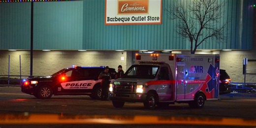 5 people crushed after car tips over while doing donuts in shopping center parking lot