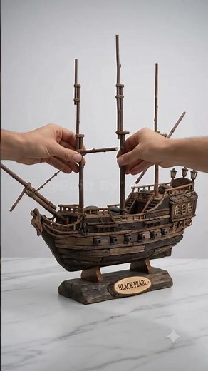 This DIY Black Pearl Pirate Ship Is Absolutely Incredible! 🏴‍☠️⚓ #handcrafted