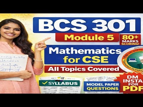 📘 BCS301 | Module 5 | Mathematics for CSE | 80+ Marks Scoring 🚀 | VTU | 📚 #sporifiilearn