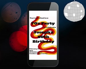 1970's Themed Party Invitations - Etsy