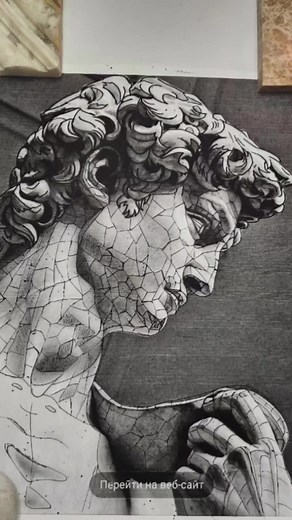 My new project - David❤️ #art #mosaic #David #mickelangelo #antiquemosaic