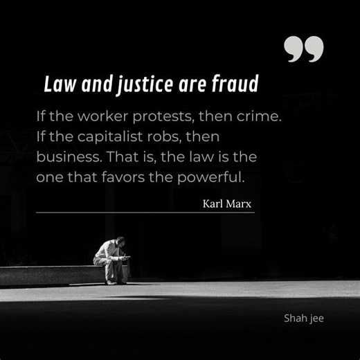Karl max about law and justice