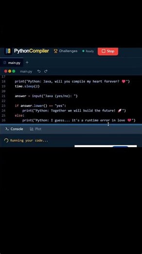 Python Proposes Java ❤️ | Funny Programming Love Story #shorts