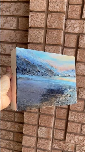 See the wet texture in the water area. #painting #textureart