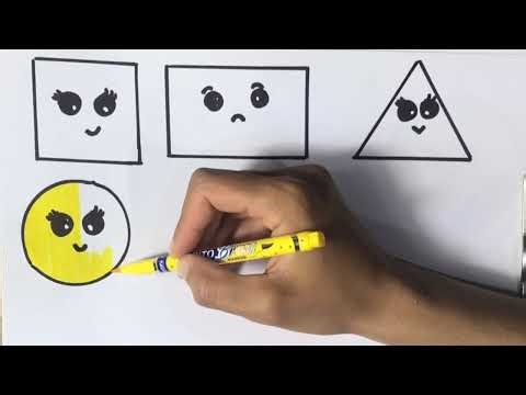 How to draw shapes square , rectangle,triangle and circle /drawing and colouring shapes
