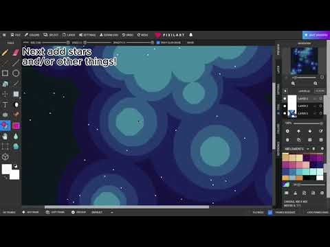 How to draw a space background!