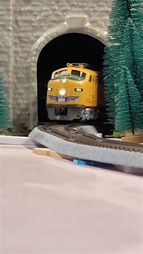 UP E9 Pulling An Executive Train Through The Mountains. #train #railway #modelrailroad