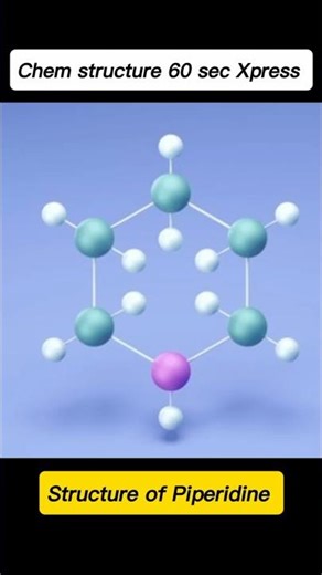 How 2 draw structure of Piperidine? #pharmacy #pharmaceuticalchemistry #viralshorts #dpharm #ytshort