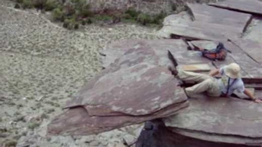 Student Pushes Entire Rock Shelf Off Cliff (Crazy Video)