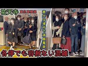 【祐天寺駅】隠れ満員電車!? 各停での混雑が凄すぎた 東急東横線 混雑 満員電車 rush hour Tokyo Tokyu Toyoko Line 【通勤ラッシュ】