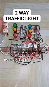 2.1M views · 9.9K reactions | 2 Way Traffic Light Wiring and Testing Simulation for Beginners Practice Only , Ongoing Improvement and Modification of diagram #electrician #relay #panelboard #control #light #switch #wiring #outlet #diy #electrical | Electricians Guide | Facebook