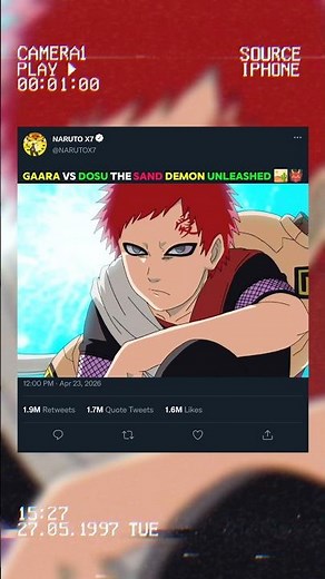 Gaara vs. Dosu: The Sand Demon Unleashed! 🏜️👹#anime #naruto #gaara