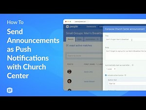 How to Send Announcements as Push Notifications with Church Center