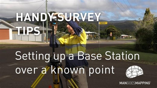 Setting up a Base Station Over a Known Point | Extractive Industries (Mangoesmapping)