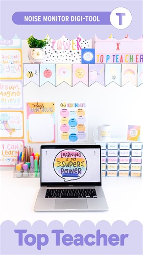 🔊Volume control in the classroom just got a whole lot cooler! ❄️ @littlemissbrightt shows us how to keep the noise in check with our interactive noise monitor tool, part of our awesome Digi-Tool Dashboard! 🎵 Because let's face it, between excited chatter and sudden bursts of laughter, maintaining the perfect noise balance is like conducting a symphony. 🎶 With customisable settings tailored to your classroom vibe, say hello to smoother transitions and focused learning! 🌟And that's just one of