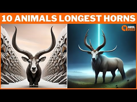 Top 10 Animals With The Longest Horns In The World | Wild Animal With Horns | Animal Vised