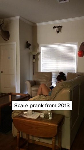 Another prank I did on Haley. We were in college at the time. #cancer #grief #family #memories #prank #scare #soulmate #love #fighter #thankful