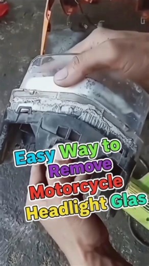 Easy Way to Remove Motorcycle Headlight Glass #mechanic #motorcycle #DIY #workshop