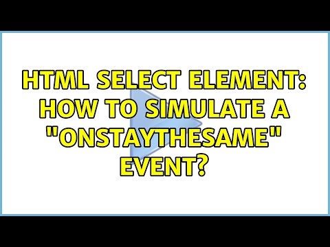 HTML select element: how to simulate a "onStayTheSame" event?