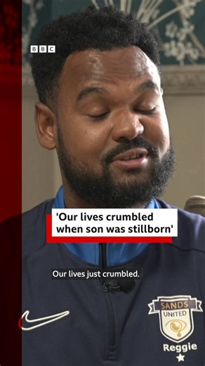 Samoye Richards and his mother-in-law Lisa Blackstock said they were heartbroken and angry after Reggie's death. He was born stillborn to Hayleigh Richards in 2023 after she was twice sent home from hospital during labour. | BBC Birmingham