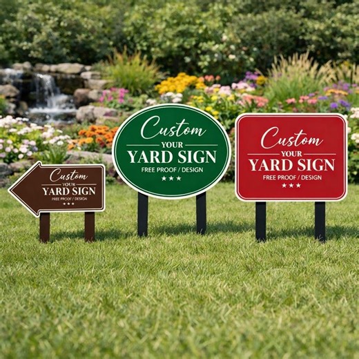 Custom Yard Sign, Personalized Garden Stake Sign, Outdoor Lawn Business Sign, Custom Directional Yard Decor - Etsy