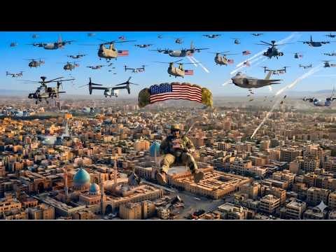 Critical Operation! U.S. Commandos Perform Freefall from Chinooks in Operation Near Iran