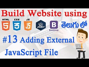 #13 How to Build Website using Html, CSS, JS, jQuery, Bootstrap - Adding External JavaScript File