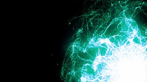 Download Glowing green plasma bursts with energy - Loop for free