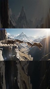 Himalayan Wolves Chase Deer – Epic Mountain Jump