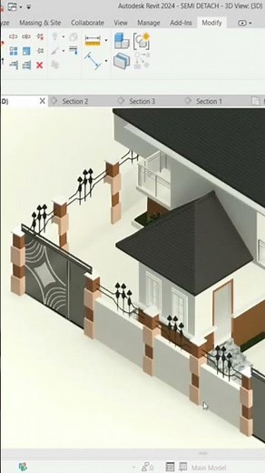 Gate and fencing in Revit Tutorial #architecture #design