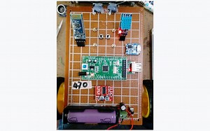基于STM32单片机的智能温湿度检测巡检智能车机器人设计-寻迹走黑线-key-MX1616-升压-TP4056-DHT11-蓝牙手机APP-DIY件20-470