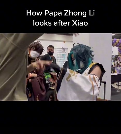 All these npcs in the way 🫠 #genshinimpact #genshin #cosplay #zhongli #xiao #senkoproject