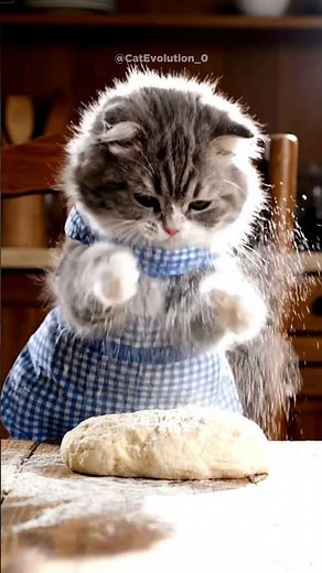 Cat Making Bread 😺🍞 | The Cutest AI Baking Ever!