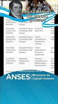 🎓 Manuel Belgrano Scholarships 2026: courses, dates and amount #anses