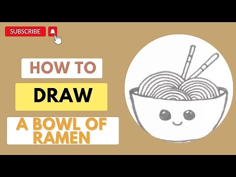 HOW TO DRAW A BOWL OF RAMEN - RAMEN DRAWING TUTORIAL