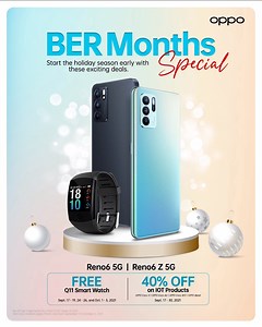 167 reactions · 69 shares | Experience 5G connectivity with the new #OPPOReno6 Series and capture #EveryEmotionInPortrait. Get a FREE Q11 Smart Watch on weekends from Sept 17 - Oct 3 or 40% OFF on IoT devices from Sept 17-30 when you buy the Reno6 Series at select OPPO stores nationwide! #OPPOBerMonths. | OPPO | Facebook