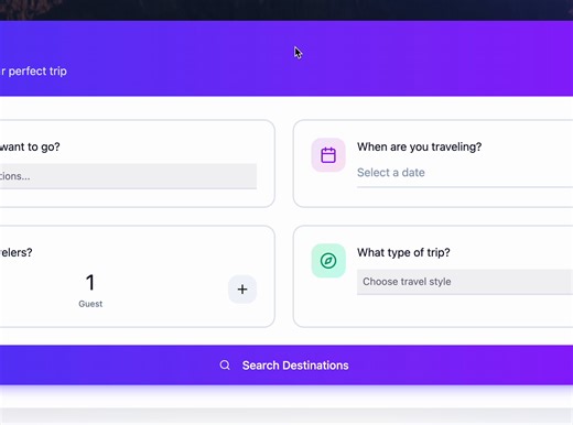 Touryn - Trip planner concept
