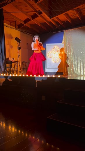 Dare on Instagram: "Last night was explosive! 🧨 🔎🤓Thank you to all my friends who came out to support me! Here is a small clip of my debut burlesque act as Velma!!! I truly feel so spoiled and greatful to be in such a great welcoming community 💕 Costume by: @luckygrim Event: @ms.spentyouth ‘s class graduation 🔎🧡 #burlesque #comedy #actress"