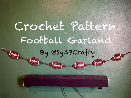 Football Garland Crochet Pattern - Super Bowl Party Decoration (PDF Pattern) - Etsy