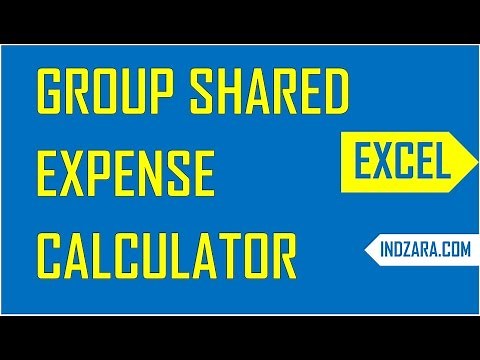 Group Shared Expense Calculator - Free Excel Template - Demo