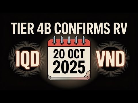 RV Victory Announced! Tier 4B Confirms IQD & VND Done —Celebration Scheduled for Oct 20🔊 Iraqi Dinar
