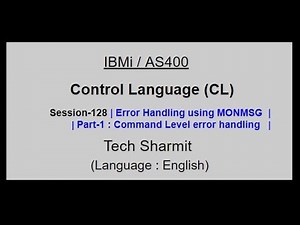 Error handling (MONMSG) (Part-1) | IBM i | AS400 | CLLE | cl programming in IBM i |