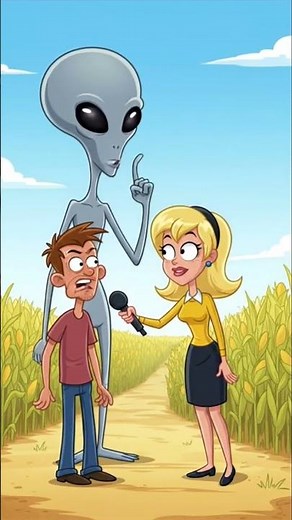 Alien abduction interview gone wrong funny animated AI video