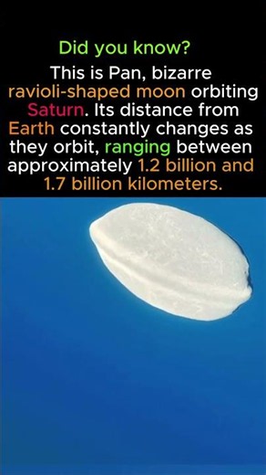 Saturn’s Weird Ravioli-Shaped Moon | One of the Strangest Objects in Space! |#shorts #trending
