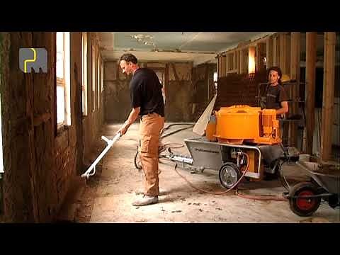 Putzmeister: S 5 EVTM spraying of clay plaster