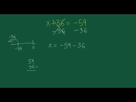 Adding and Subtracting in Equations with Negative Numbers - Example 1 - Silent Algebra