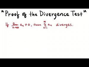 Proof of nth Term Test for Divergence